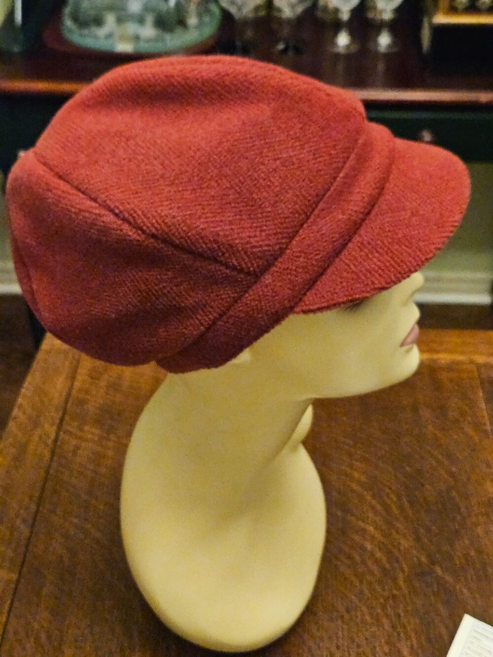 Vintage Women's Burberry Newsboy Hat. 100% Wool Size Medium - Picture 2 of 5